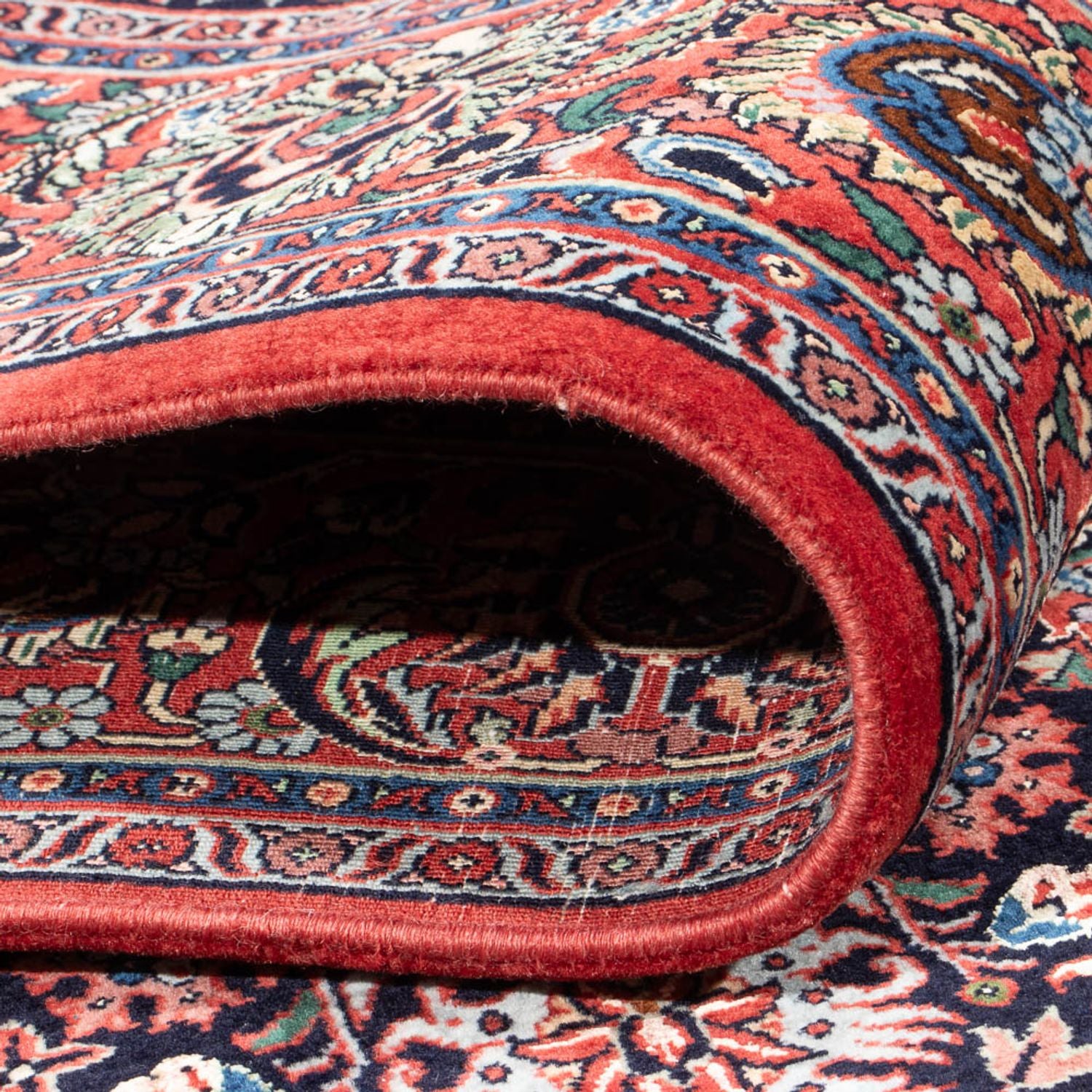 Alfombra persa - Bidjar - Real - 292 x 200 cm - azul oscuro