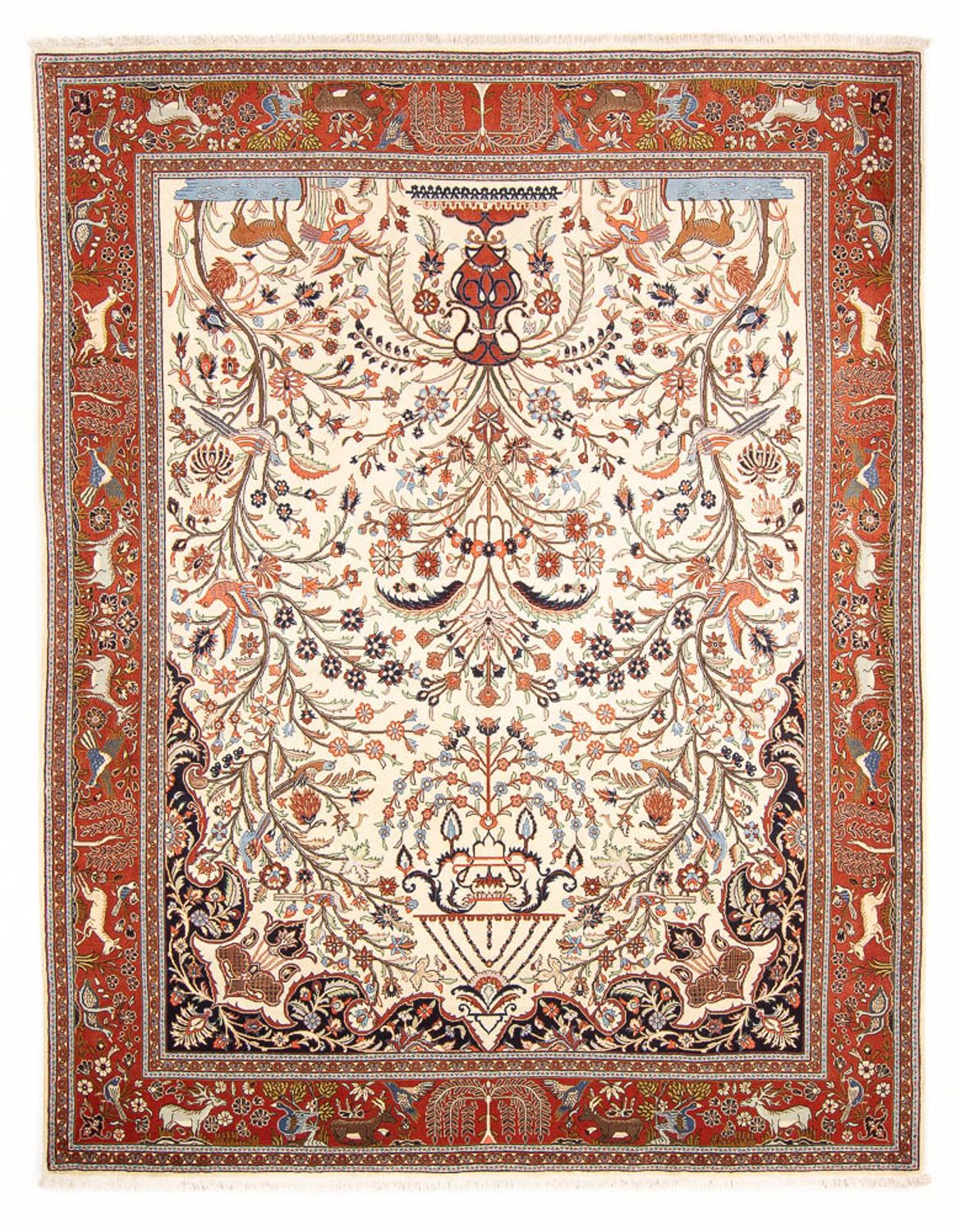 Alfombra persa - Ghom - 280 x 211 cm - crema