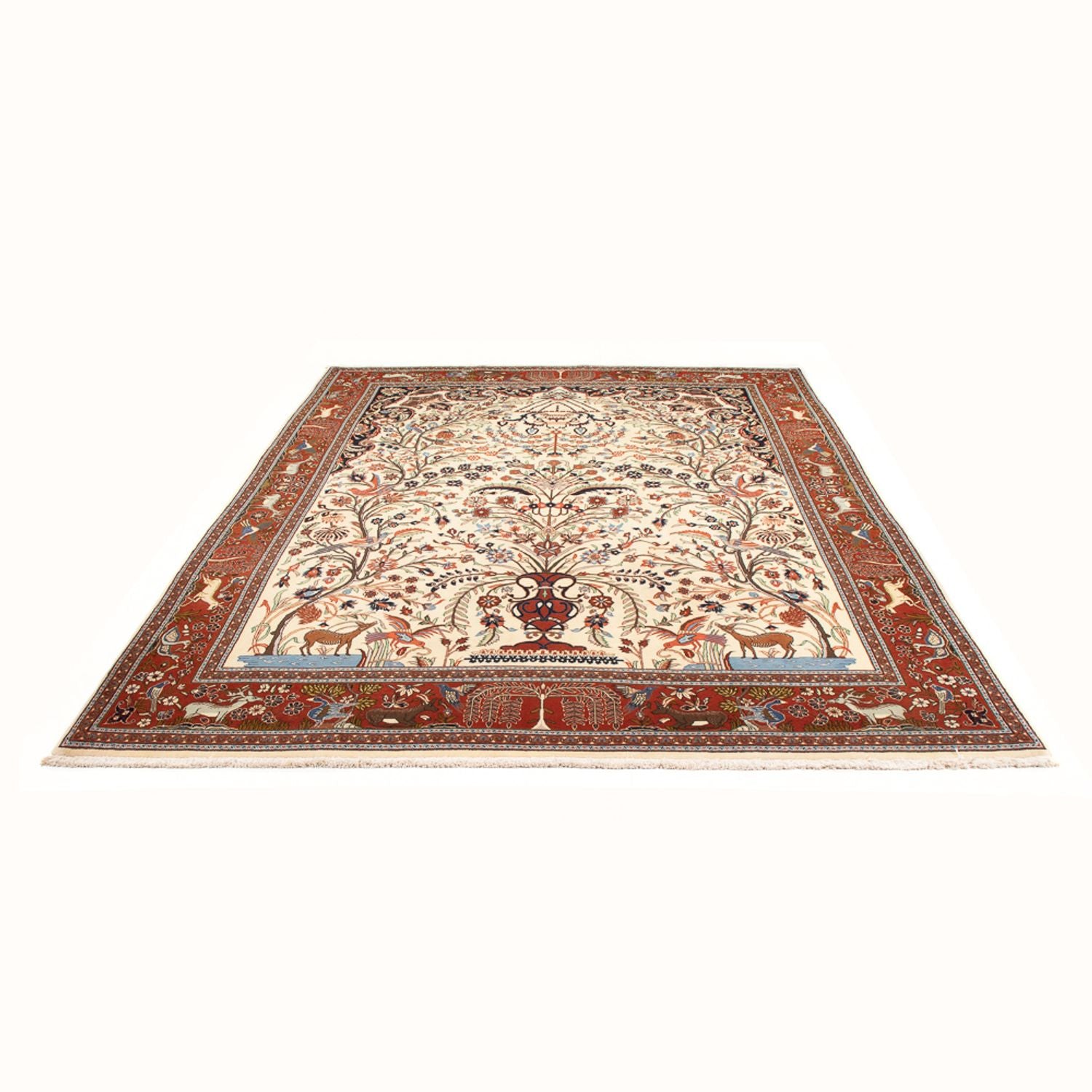 Alfombra persa - Ghom - 280 x 211 cm - crema