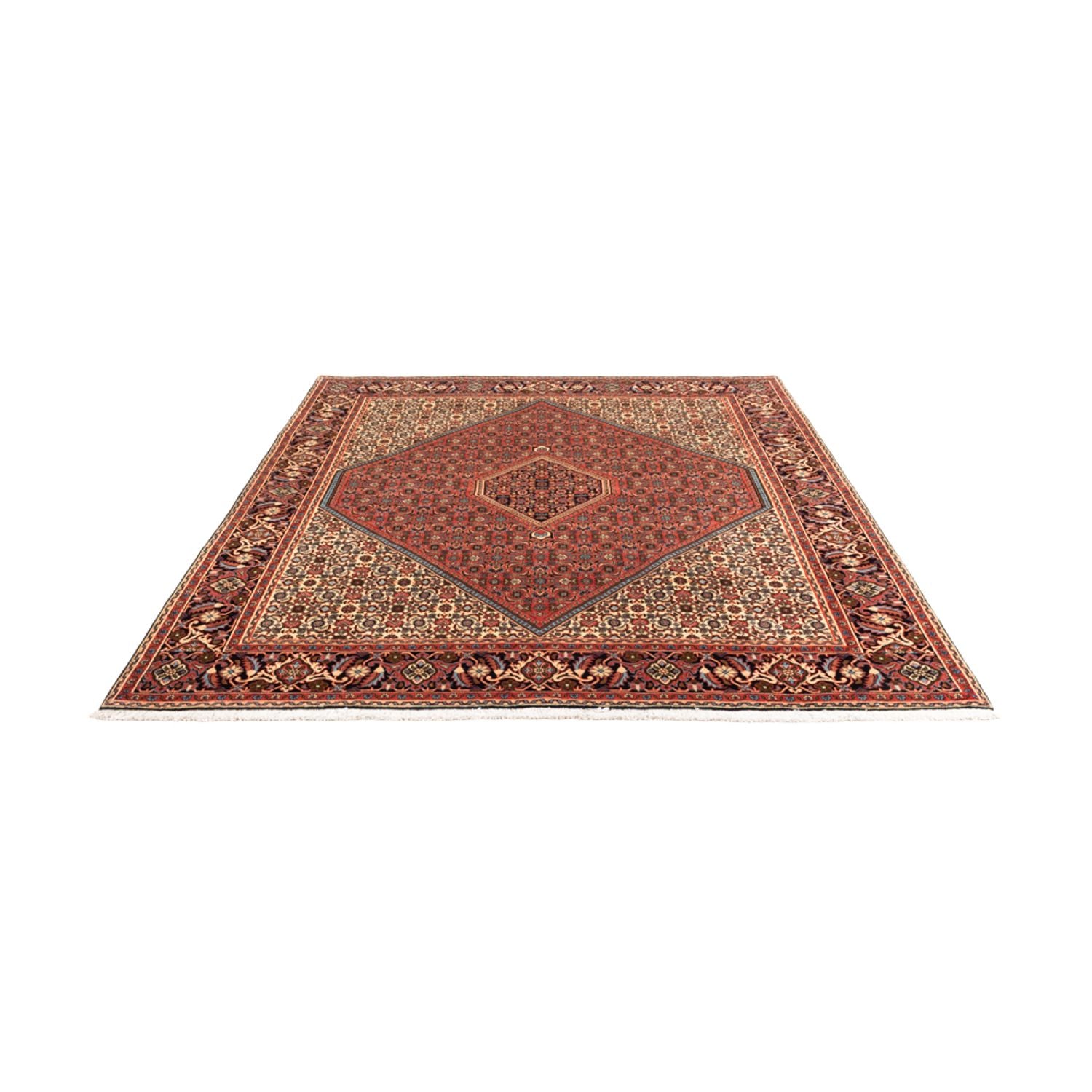 Alfombra persa - Bidjar - 233 x 200 cm - rojo claro
