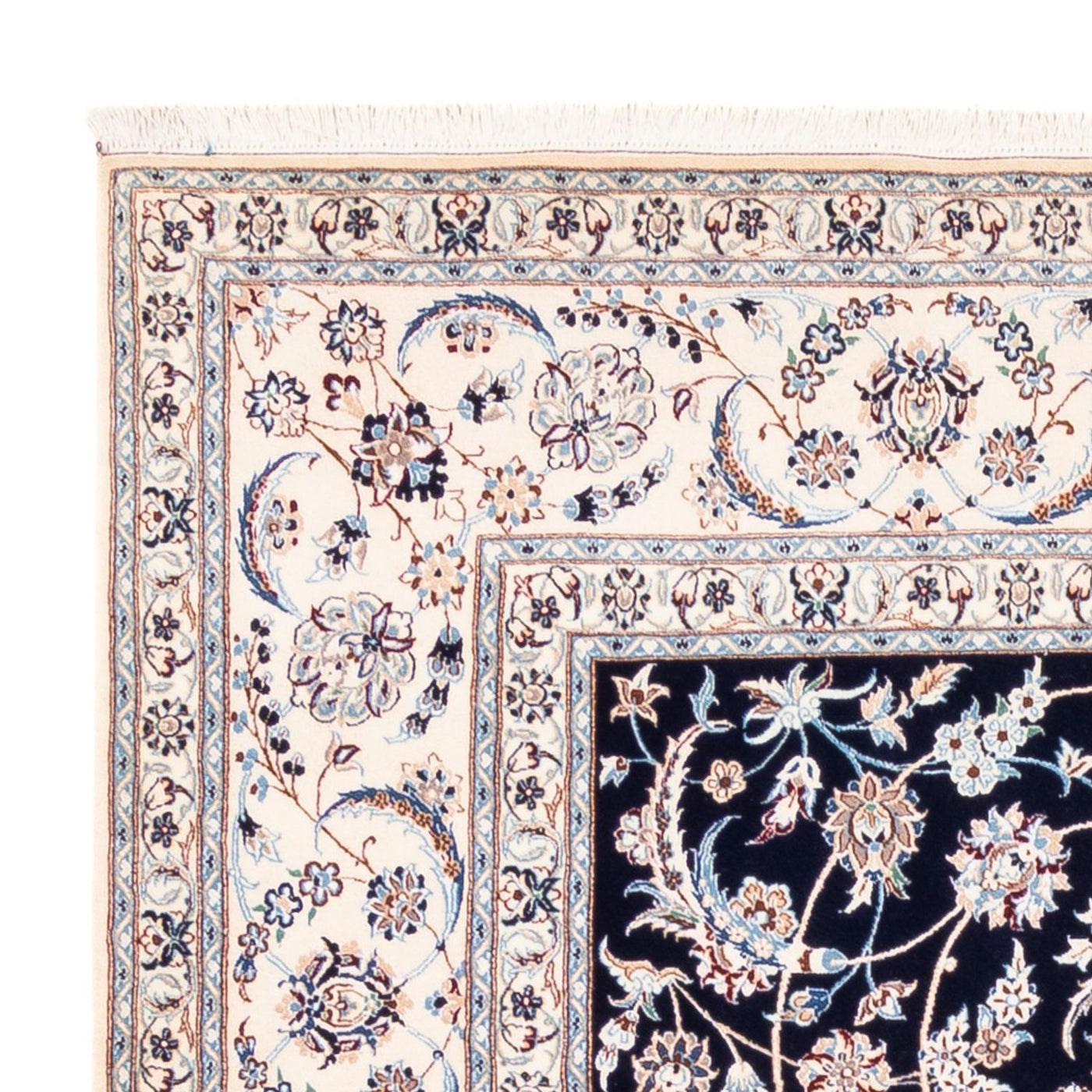 Alfombra Persa - Nain - Prima - 260 x 215 cm - azul oscuro
