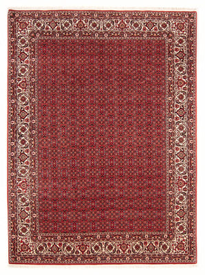 Alfombra persa - Bidjar - Real - 272 x 217 cm - rojo oscuro