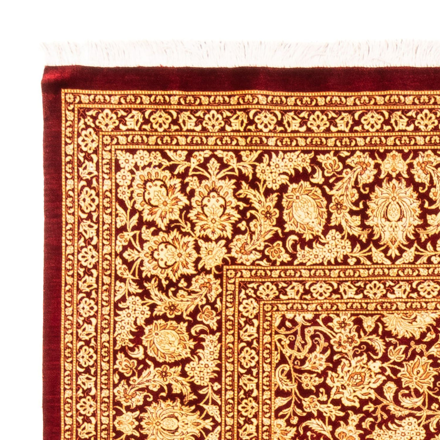 Alfombra de seda - Ghom Seda - Prima cuadrado  - 200 x 200 cm - oro