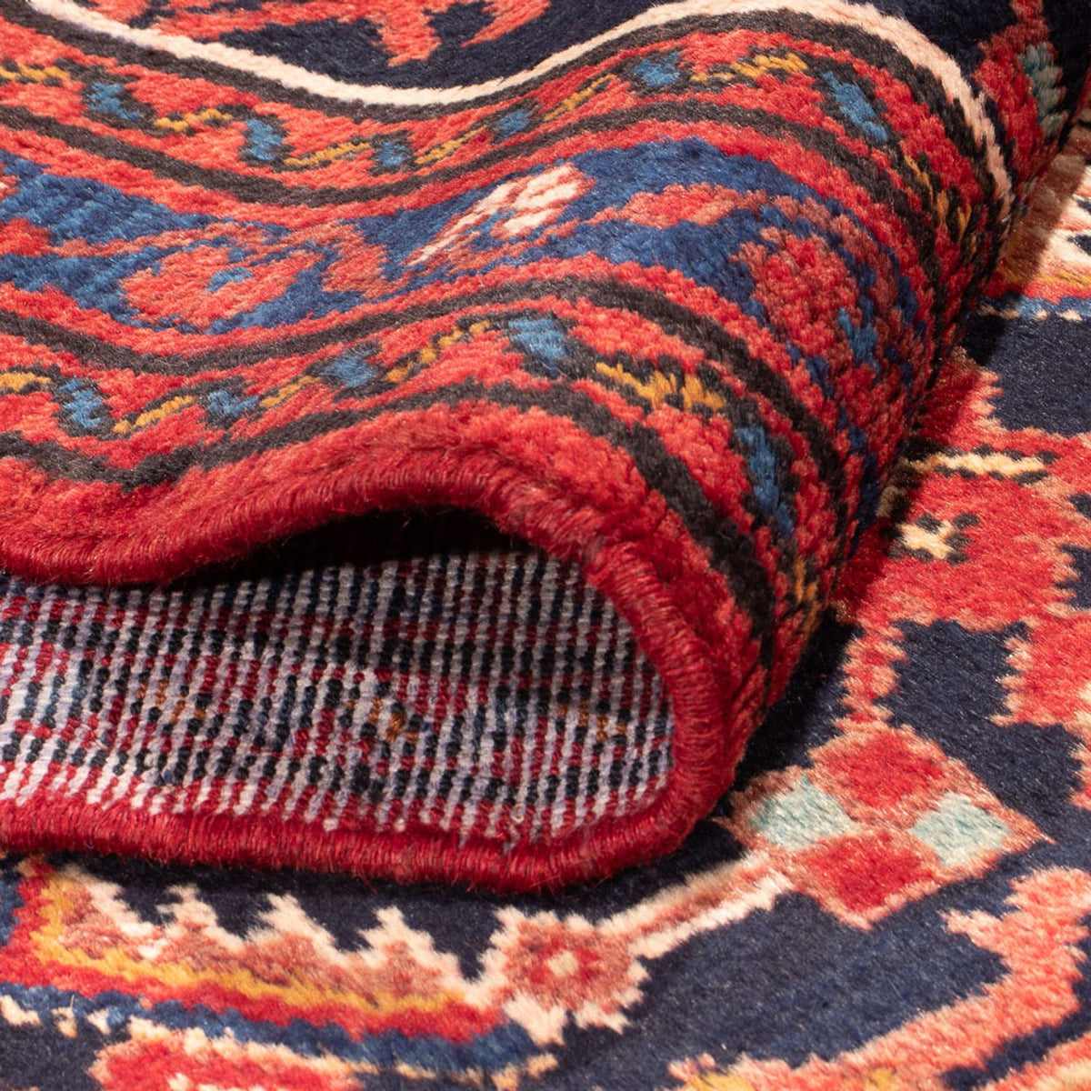 Alfombra de pasillo Alfombra persa - Nómada - 410 x 108 cm - azul oscuro