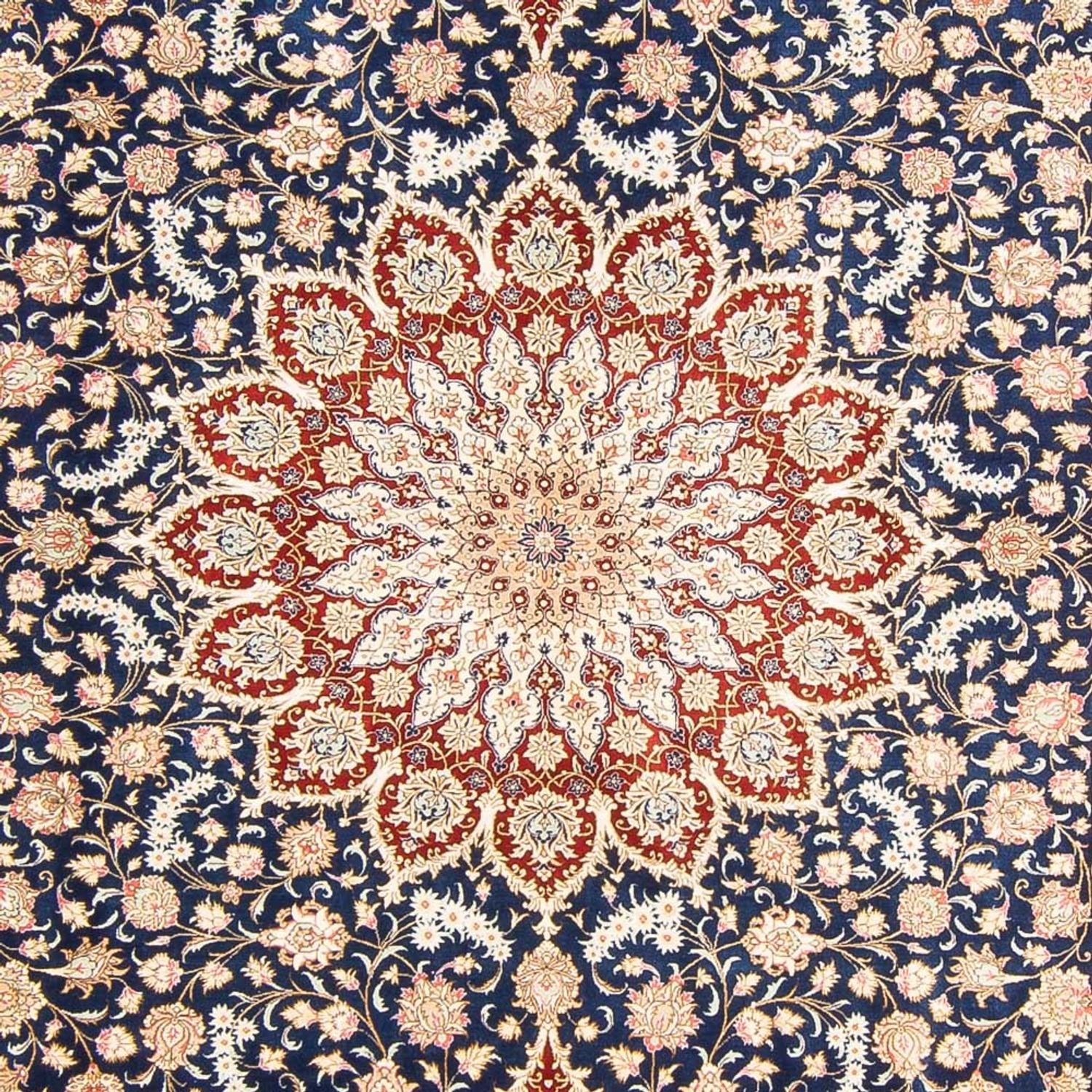 Alfombra de seda - Ghom Seda - Prima - 287 x 196 cm - azul