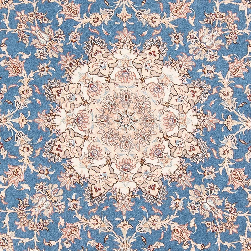 Alfombra Persa - Tabriz - Real redondo  - 200 x 200 cm - azul