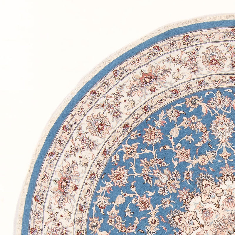 Alfombra Persa - Tabriz - Real redondo  - 200 x 200 cm - azul