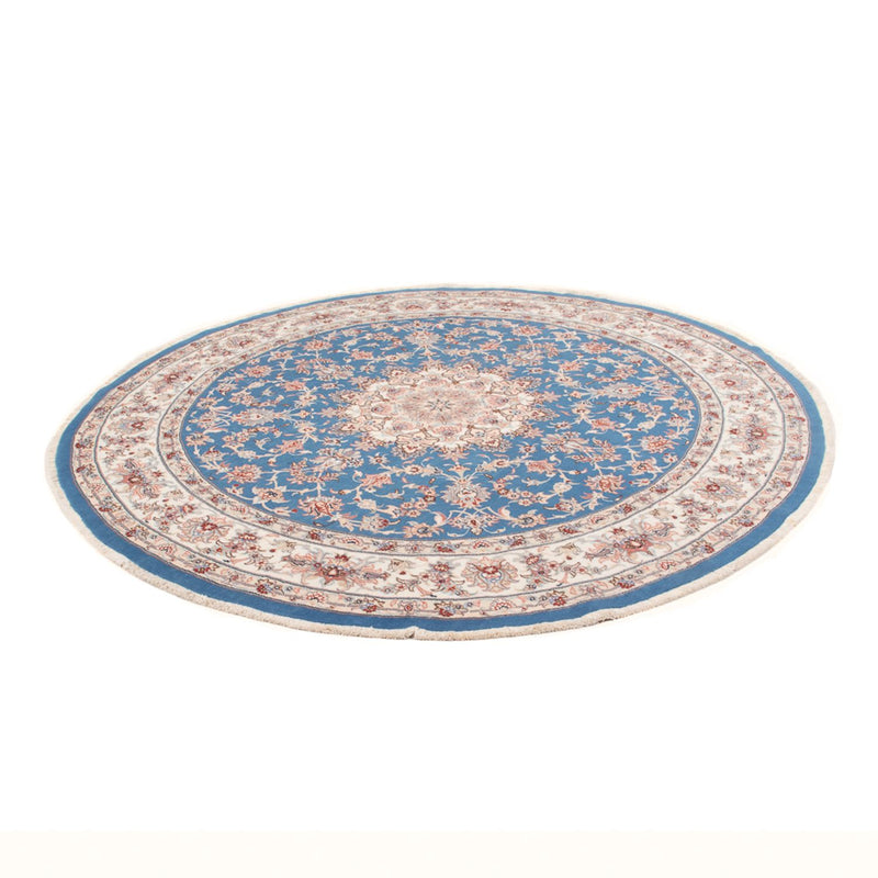 Alfombra Persa - Tabriz - Real redondo  - 200 x 200 cm - azul