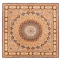 Alfombra Persa - Tabriz - Real cuadrado  - 200 x 200 cm - beige claro