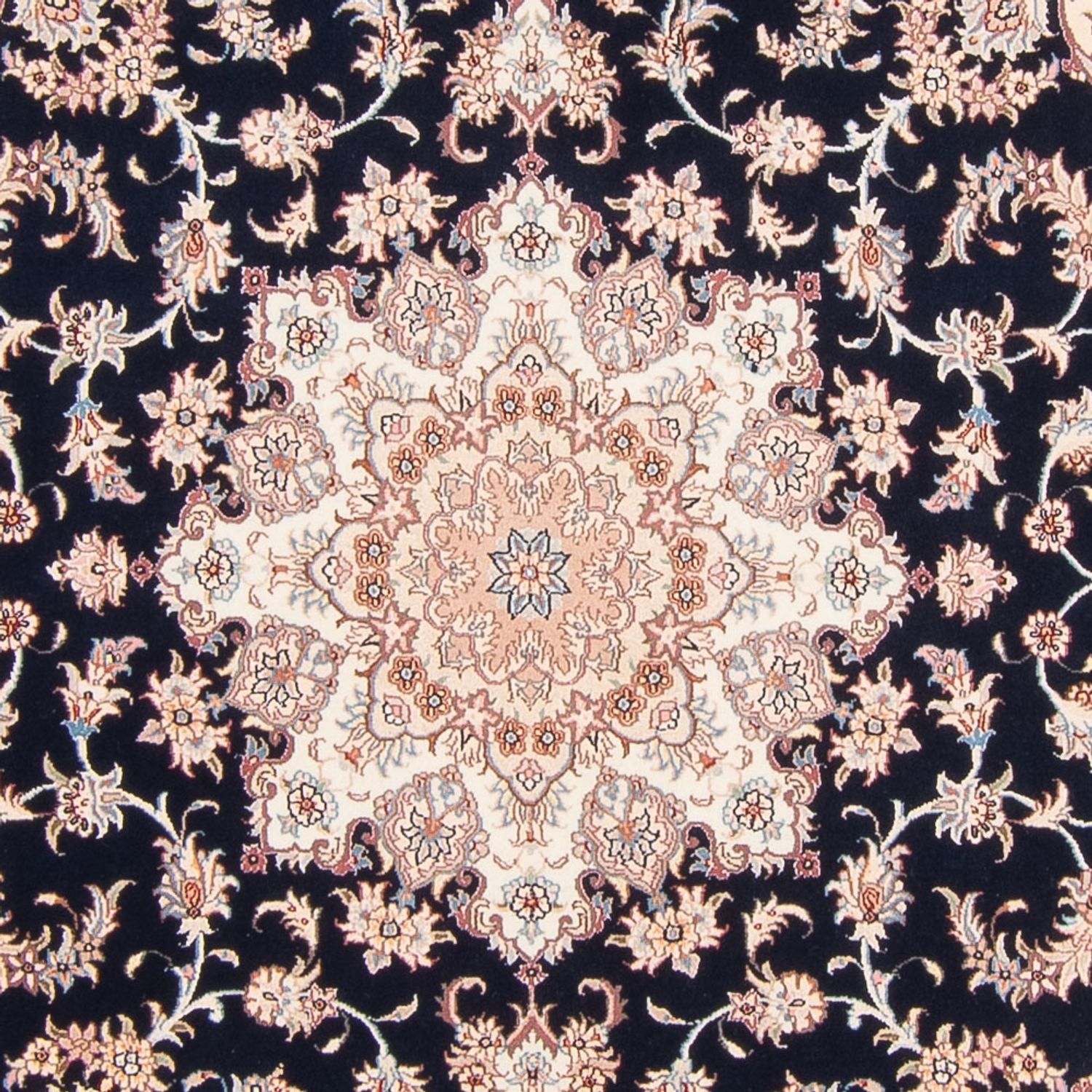 Alfombra Persa - Tabriz - Real - 220 x 198 cm - azul oscuro