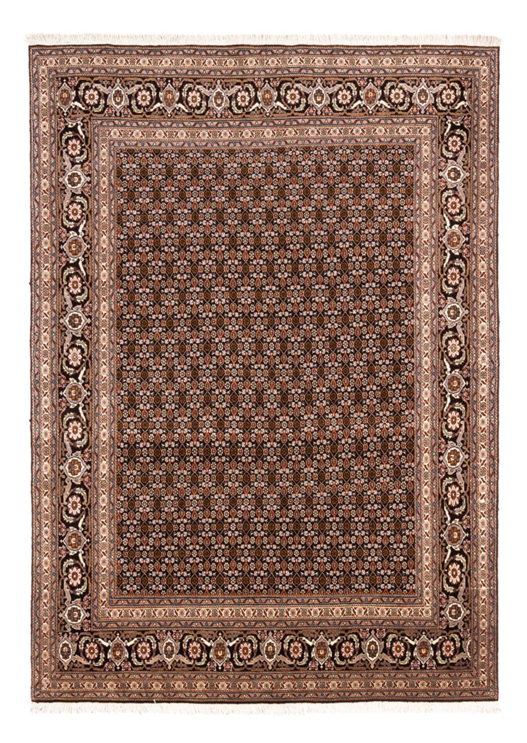 Alfombra Persa - Tabriz - Real - 237 x 178 cm - azul oscuro