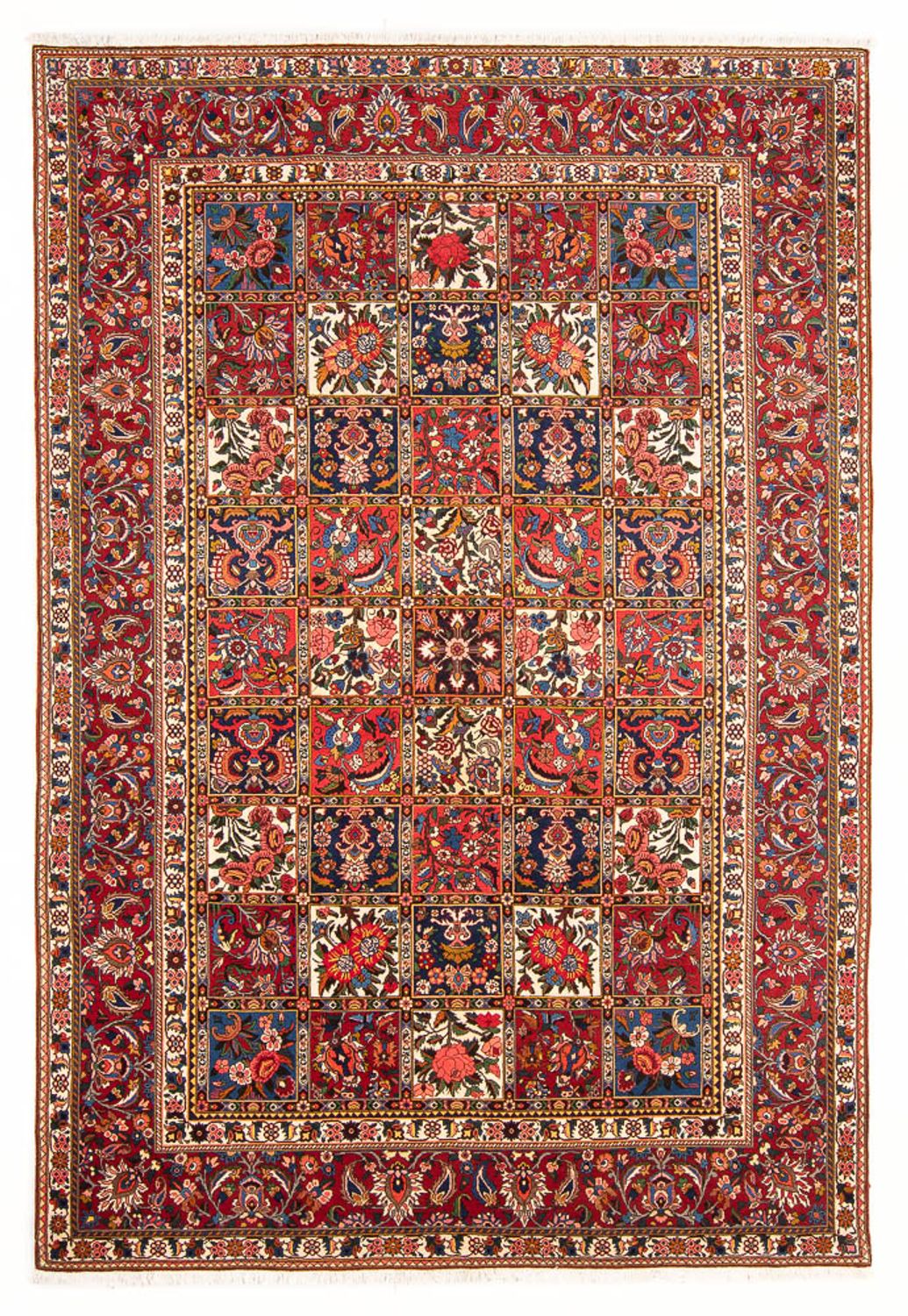 Alfombra persa - Nómada - 312 x 210 cm - rojo oscuro