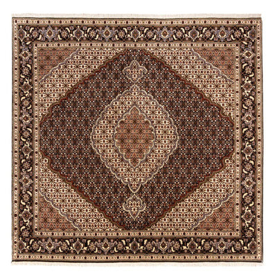 Alfombra Persa - Tabriz - Real cuadrado  - 203 x 198 cm - beige oscuro