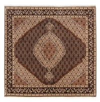 Alfombra Persa - Tabriz - Real cuadrado  - 203 x 198 cm - beige oscuro