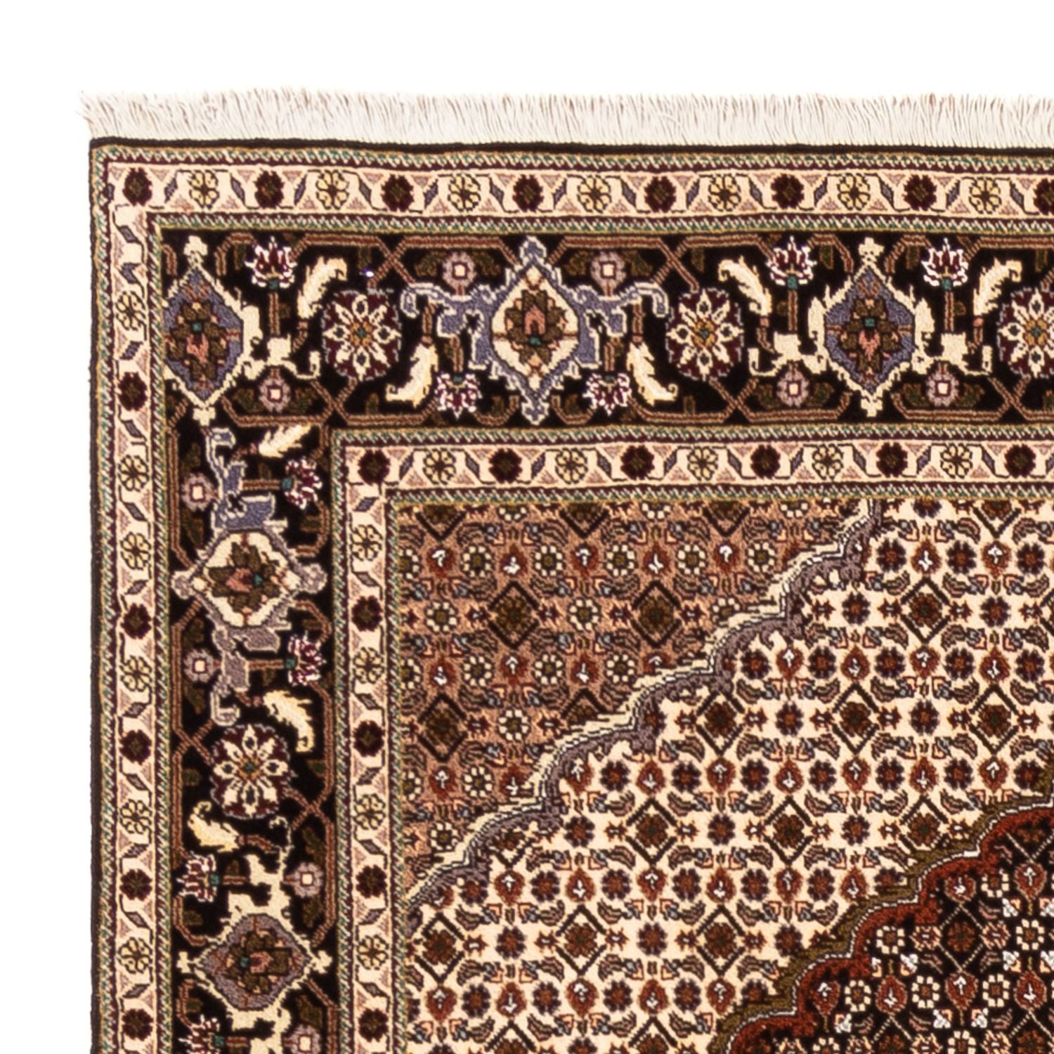 Alfombra Persa - Tabriz - Real cuadrado  - 203 x 198 cm - beige oscuro
