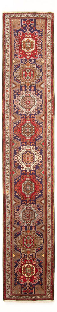 Alfombra de pasillo Alfombra persa - Nómada - 403 x 82 cm - azul oscuro