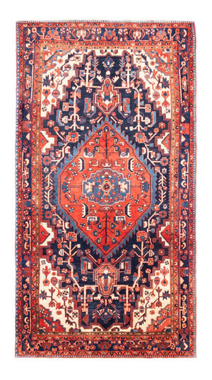 Alfombra persa - Nómada - 325 x 175 cm - azul oscuro