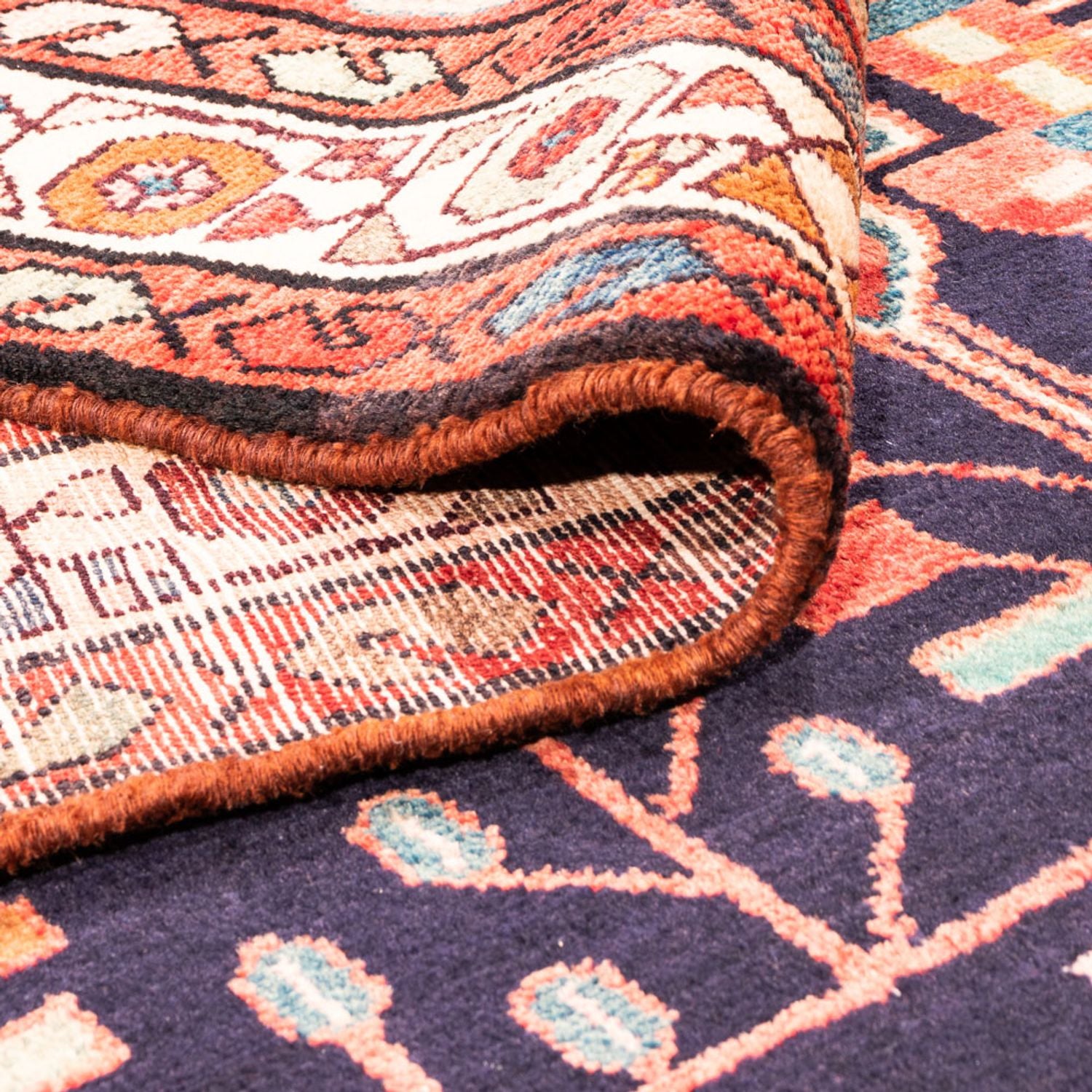 Alfombra persa - Nómada - 290 x 160 cm - azul oscuro