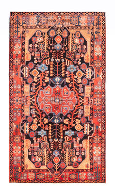 Alfombra persa - Nómada - 275 x 153 cm - azul oscuro