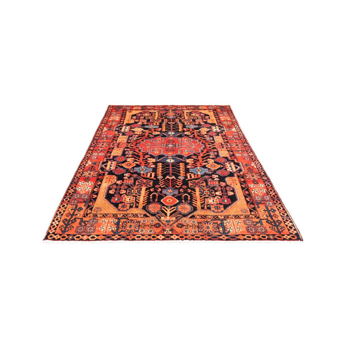 Alfombra persa - Nómada - 275 x 153 cm - azul oscuro