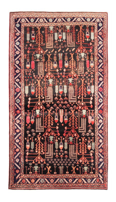 Alfombra persa - Nómada - 270 x 152 cm - azul oscuro