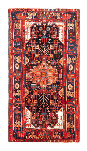 Alfombra de pasillo Alfombra persa - Nómada - 295 x 140 cm - azul oscuro