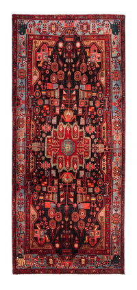 Alfombra de pasillo Alfombra persa - Nómada - 343 x 154 cm - azul oscuro