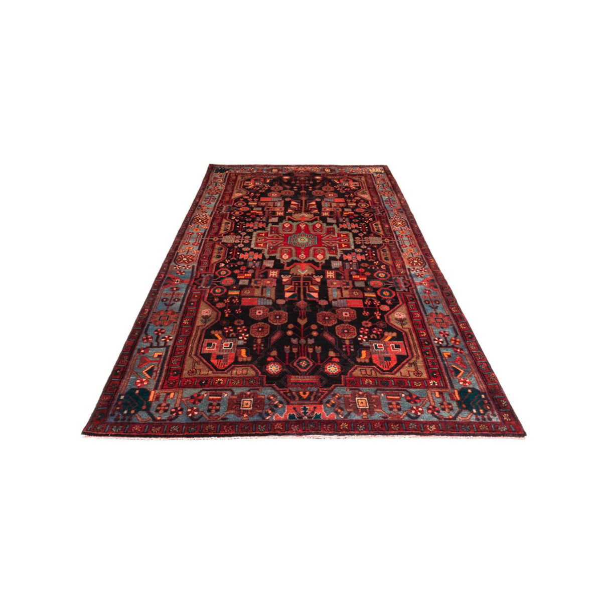 Alfombra de pasillo Alfombra persa - Nómada - 343 x 154 cm - azul oscuro