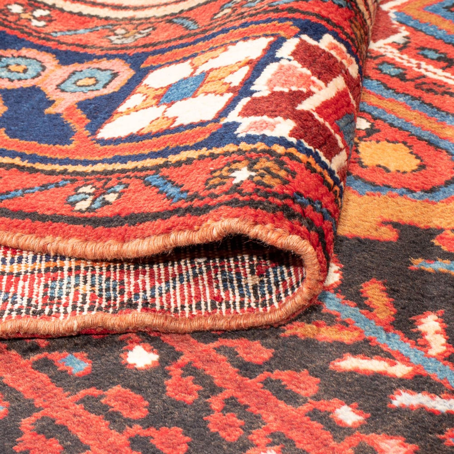 Alfombra persa - Nómada - 280 x 150 cm - azul oscuro
