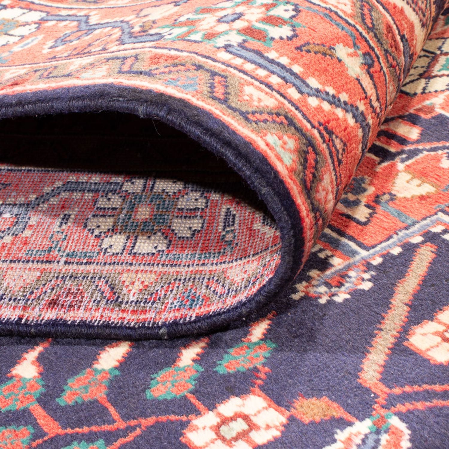 Alfombra persa - Nómada - 310 x 150 cm - azul oscuro