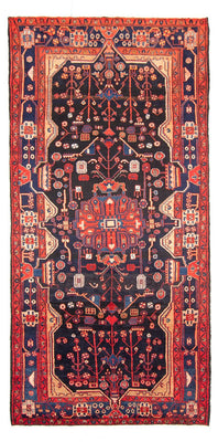 Alfombra persa - Nómada - 295 x 154 cm - azul oscuro
