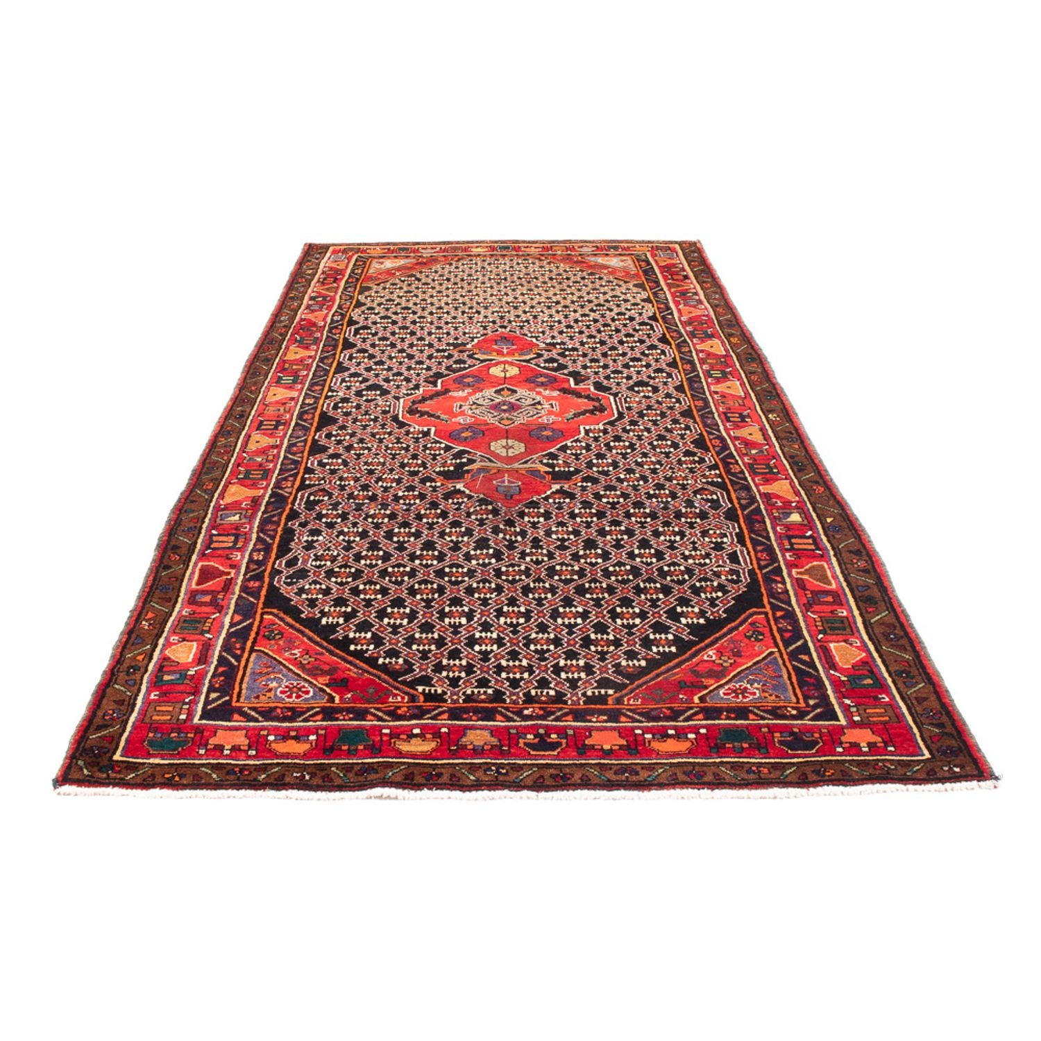 Alfombra persa - Nómada - 313 x 152 cm - azul oscuro