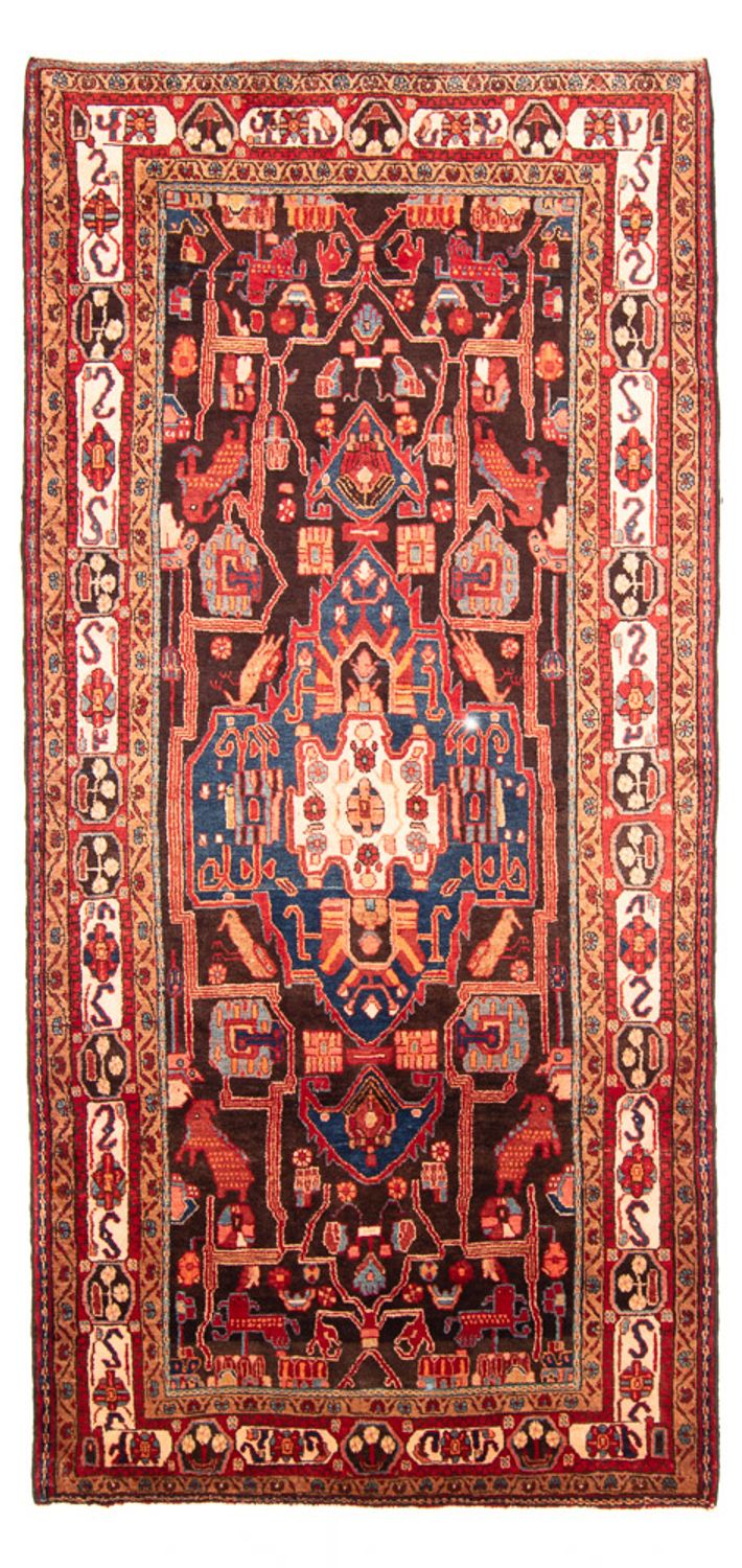 Alfombra persa - Nómada - 313 x 160 cm - azul oscuro