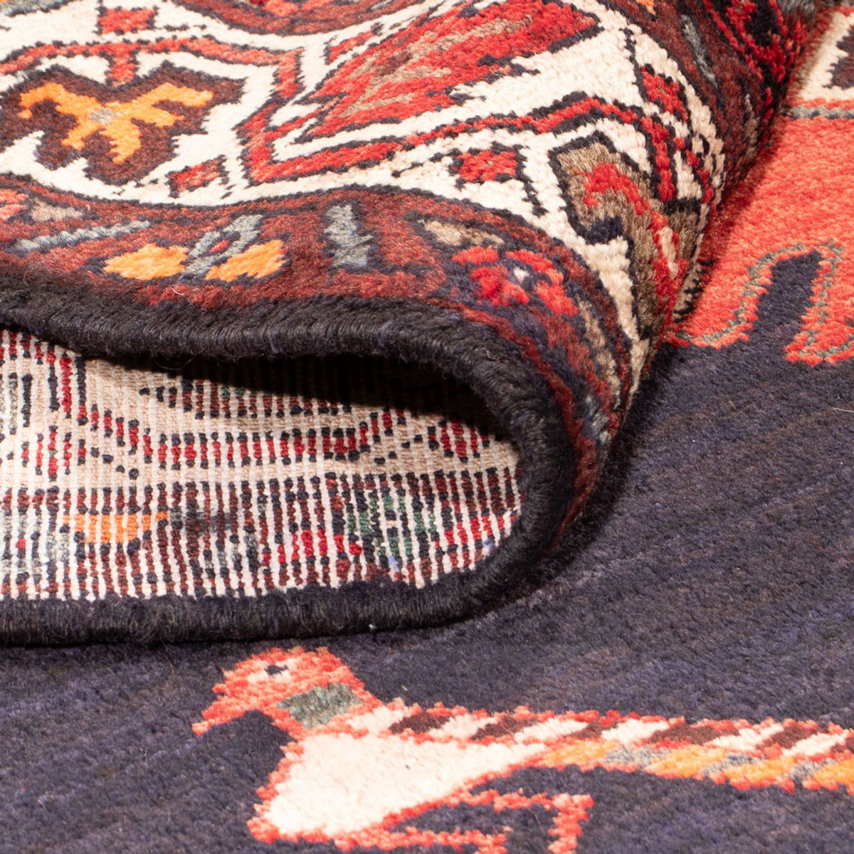 Alfombra de pasillo Alfombra persa - Nómada - 295 x 147 cm - azul oscuro