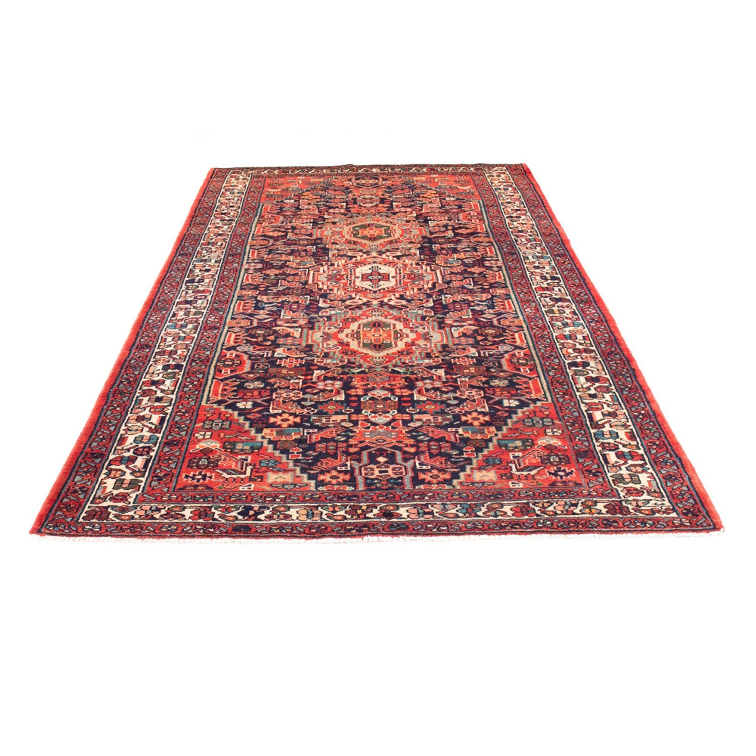Alfombra persa - Nómada - 307 x 155 cm - azul oscuro