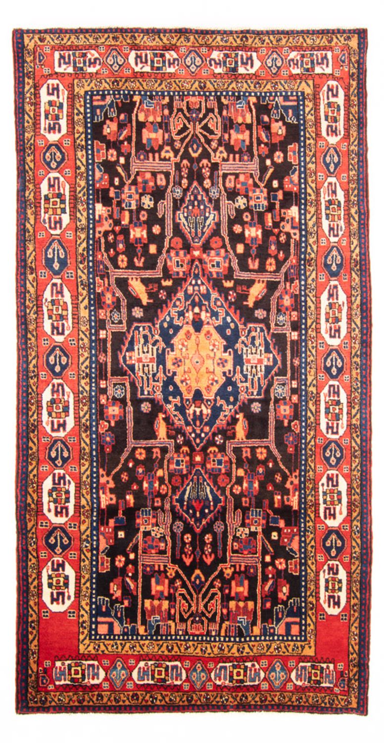 Alfombra persa - Nómada - 287 x 155 cm - azul oscuro