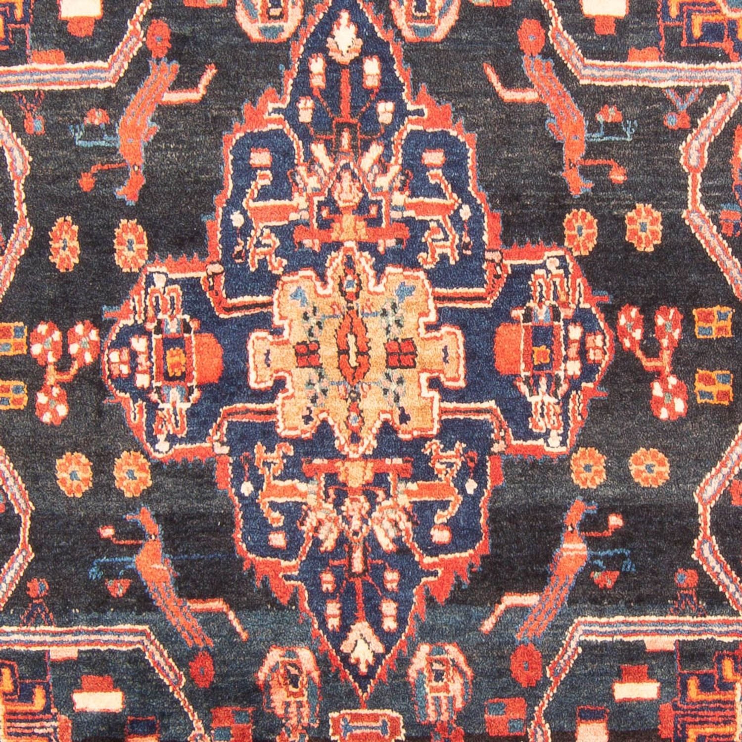 Alfombra persa - Nómada - 277 x 165 cm - azul oscuro