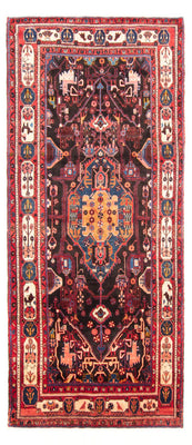 Alfombra de pasillo Alfombra persa - Nómada - 350 x 160 cm - azul oscuro