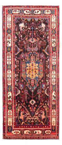 Alfombra de pasillo Alfombra persa - Nómada - 350 x 160 cm - azul oscuro