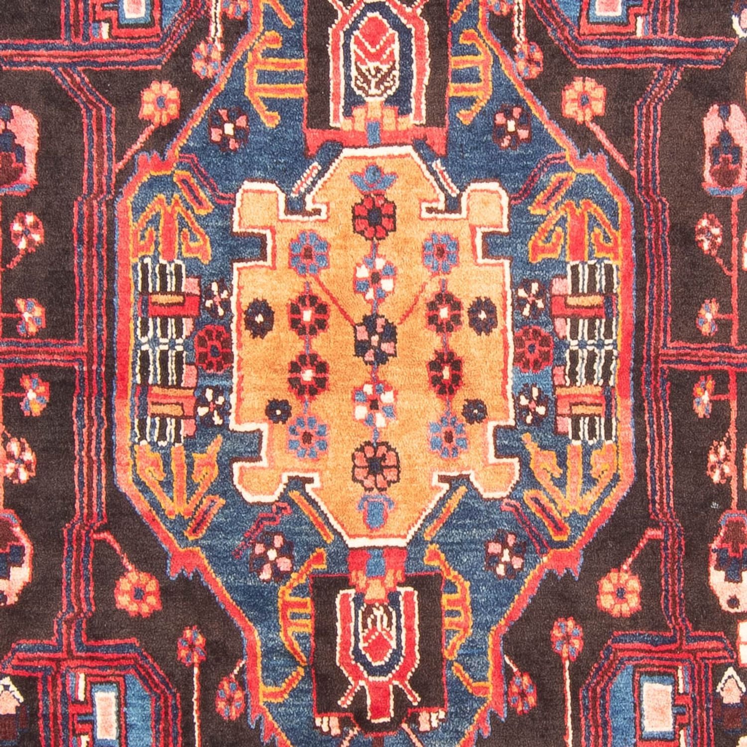 Alfombra de pasillo Alfombra persa - Nómada - 350 x 160 cm - azul oscuro