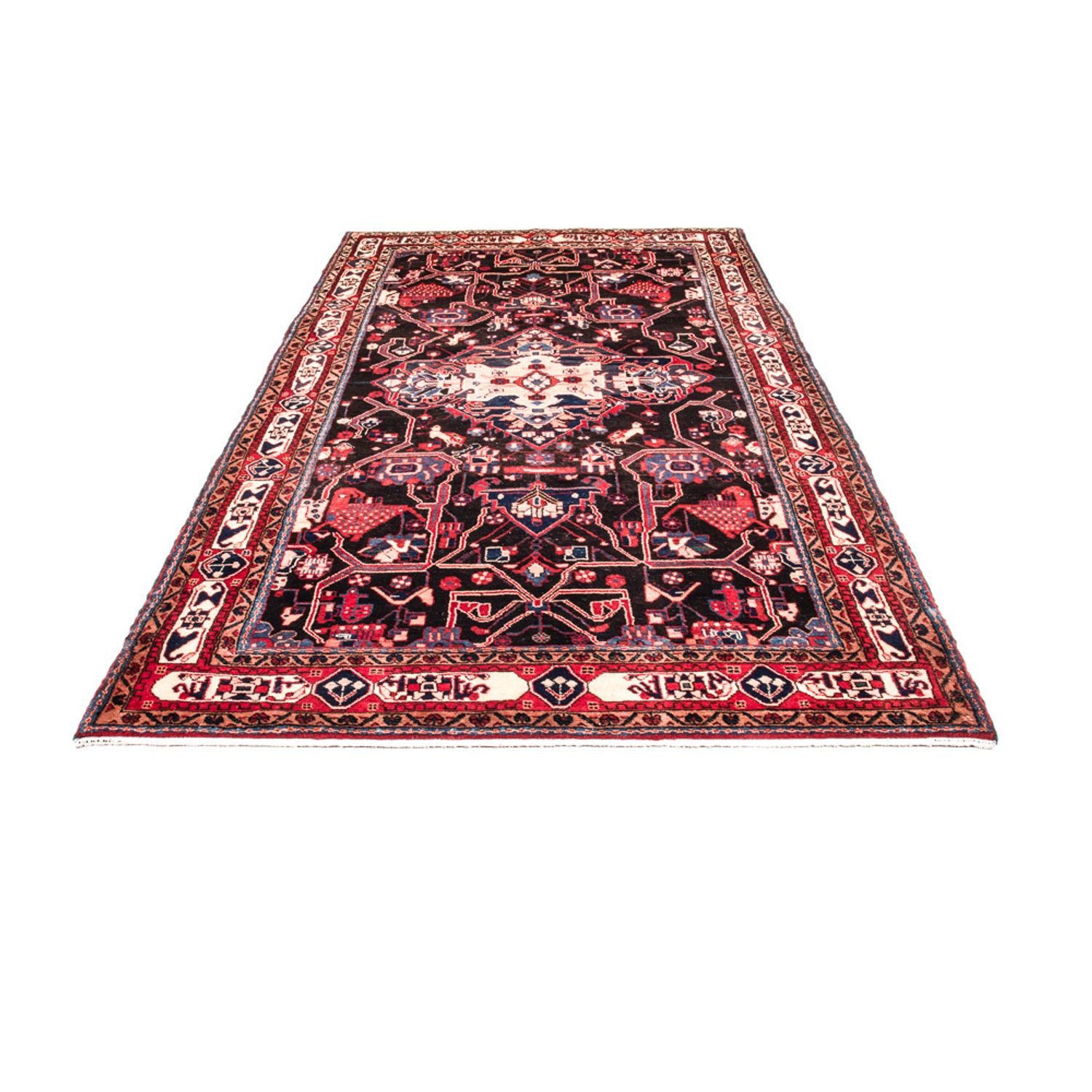 Alfombra persa - Nómada - 320 x 163 cm - azul oscuro