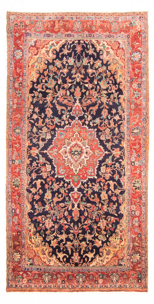 Alfombra persa - Nómada - 295 x 157 cm - azul oscuro