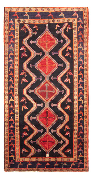 Alfombra de pasillo Alfombra persa - Nómada - 366 x 160 cm - azul oscuro
