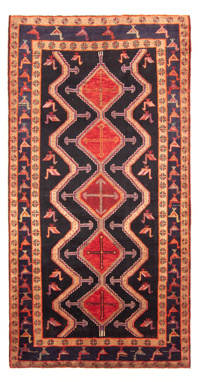 Alfombra de pasillo Alfombra persa - Nómada - 366 x 160 cm - azul oscuro