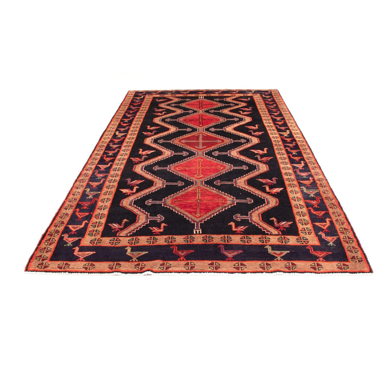 Alfombra de pasillo Alfombra persa - Nómada - 366 x 160 cm - azul oscuro