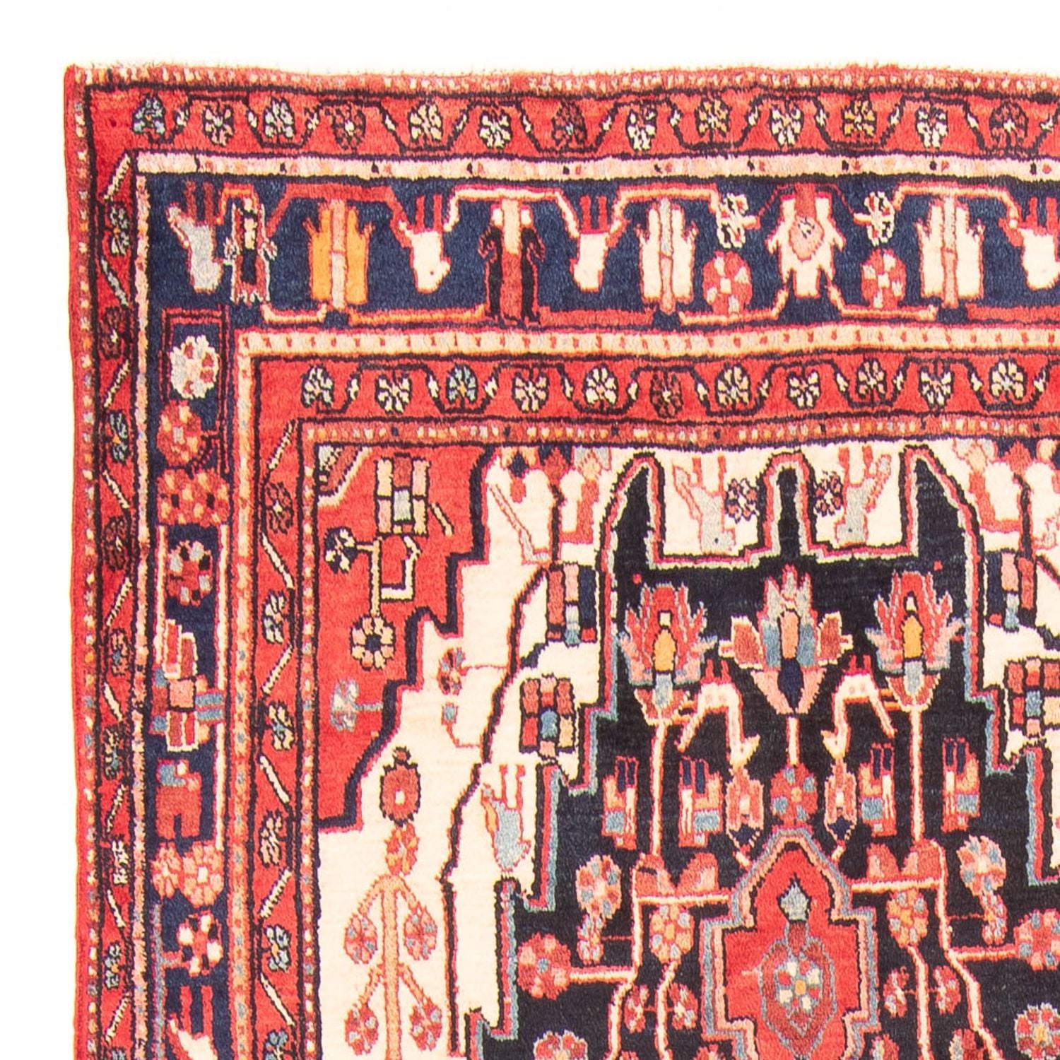 Alfombra persa - Nómada - 335 x 150 cm - azul oscuro