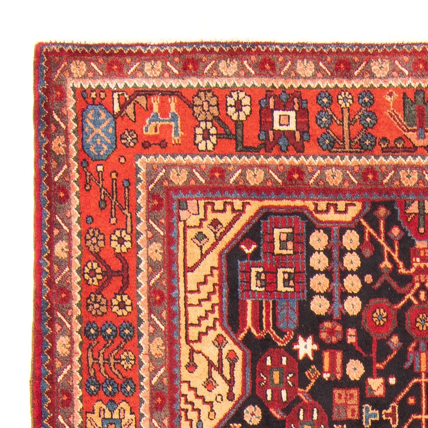 Alfombra persa - Nómada - 295 x 160 cm - azul oscuro