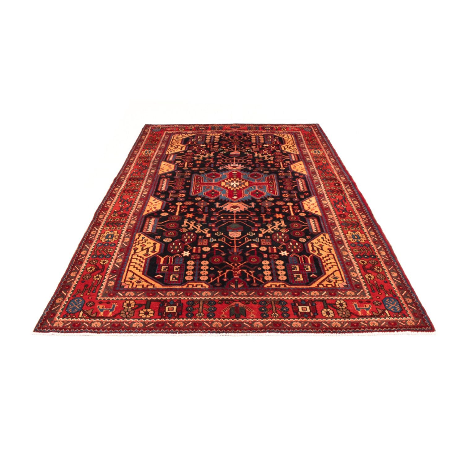 Alfombra persa - Nómada - 295 x 160 cm - azul oscuro