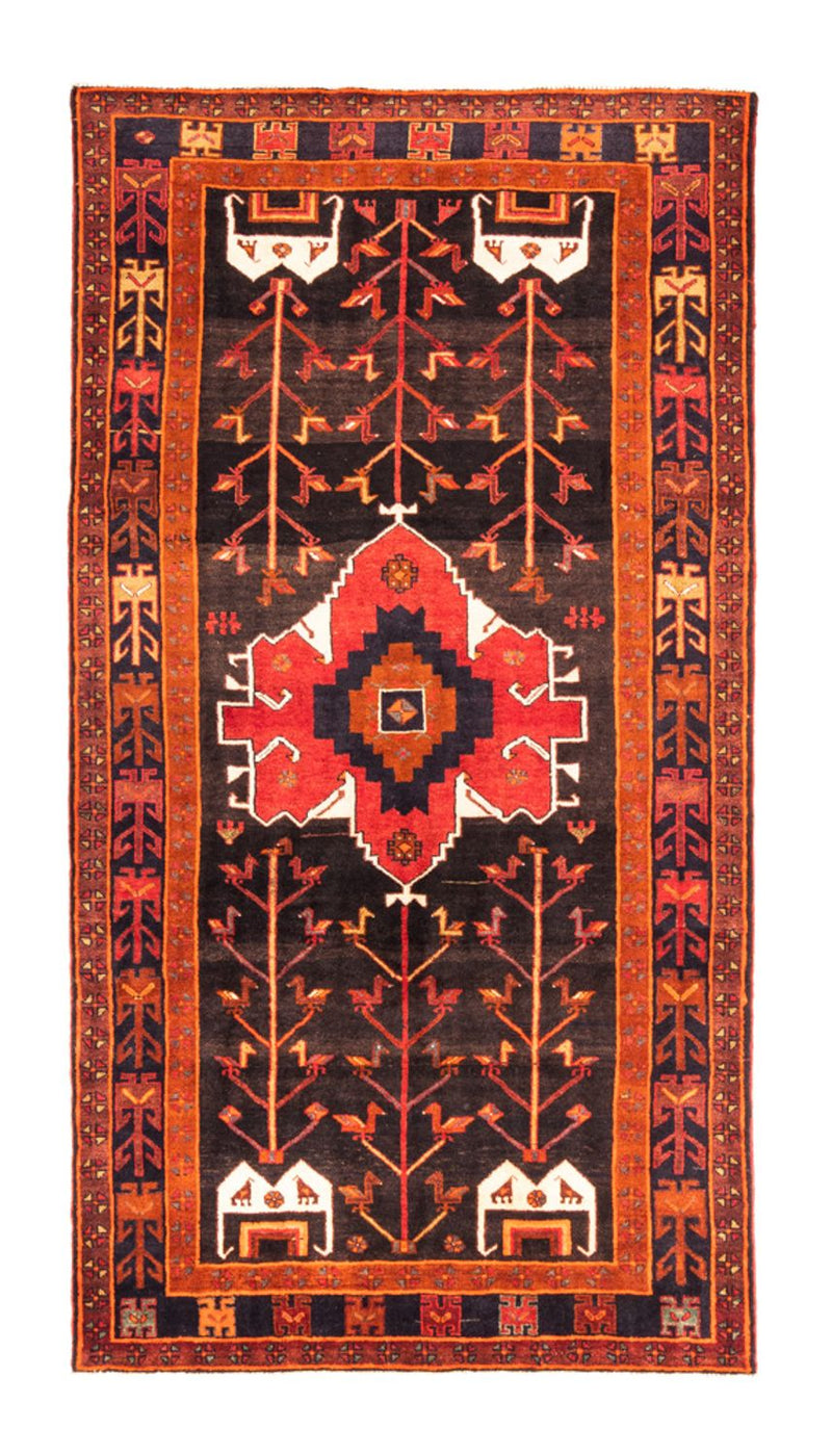 Alfombra persa - Nómada - 303 x 162 cm - azul oscuro