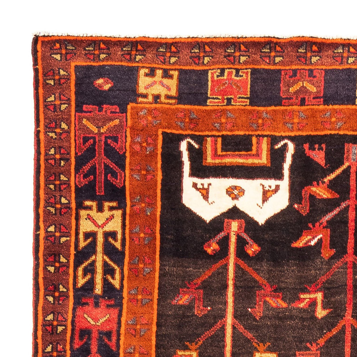 Alfombra persa - Nómada - 303 x 162 cm - azul oscuro